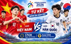 Tứ kết ASIAD 2026 (17h30 ngày 25/9): U23 Việt Nam vs U23 Hàn Quốc - Thử thách cực đại
