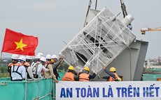 Tăng tốc thi công cầu Trần Hưng Đạo: Hàng trăm công nhân làm việc ngày đêm