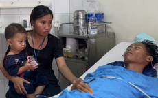 Xót xa cảnh chồng nằm viện chờ phẫu thuật, vợ phải ôm con nhỏ theo, cầu cứu sự trợ giúp