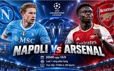 Lịch thi đấu bóng đá hôm nay ngày 9/9 - 10/9: Đại chiến Napoli vs Arsenal
