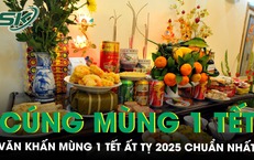 Văn khấn m&#249;ng 1 Tết ẤT Tỵ 2025 chuẩn nhất, cầu năm mới may mắn, vạn sự như &#253;