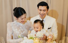 Con trai Đo&#224;n Văn Hậu - Do&#227;n Hải My biểu cảm cực đ&#225;ng y&#234;u trong ng&#224;y đặc biệt