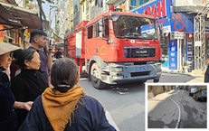 H&#224; Nội: Ch&#225;y nh&#224; 8 tầng trong ng&#245; s&#226;u, cảnh s&#225;t k&#233;o v&#242;i 250m để dập lửa