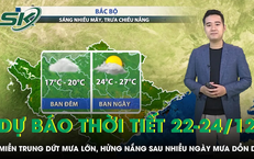Thời tiết 22-24/12: Miền Trung dứt mưa lớn, hửng nắng sau nhiều ngày mưa dồn dập