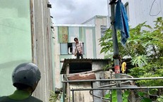 Khống chế đối tượng c&#243; h&#224;nh động nguy hiểm tr&#234;n m&#225;i nh&#224;