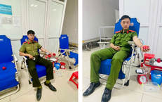 Hai thiếu u&#253; C&#244;ng an L&#226;m Đồng vượt gần 100km để hiến m&#225;u cứu người