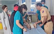 Đồng Nai: CSGT kịp thời đưa b&#233; trai 1 tuổi đi cấp cứu, tho&#225;t khỏi cơn nguy kịch