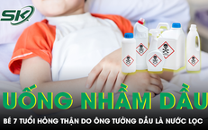 Nhầm dầu khoáng với nước lọc, bé trai 7 tuổi tổn thương gan thận nặng