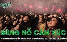 Hàng vạn người dân bùng nổ cảm xúc với màn trình diễn pháo hoa mừng thành công Đại hội XIV