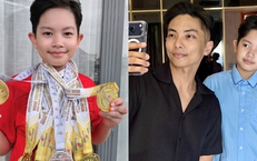 Phan Hiển 'giật mình' vì sự cao lớn của con trai 10 tuổi