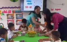 Cô giáo tát trẻ mẫu giáo ở Thanh Hóa có thâm niên hơn 20 năm trong nghề