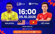 Kênh và link xem trực tiếp đội tuyển Việt Nam vs Malaysia ngày 5/10