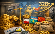 Ngân hàng Trung ương các nước gom 328 tấn vàng năm 2025