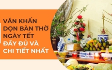 Bài cúng, văn khấn bao sái bàn thờ gia tiên, thần tài 2026 đúng, chuẩn