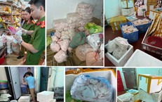 Gần 1 tấn nguyên liệu thực phẩm ‘trôi nổi’ chuẩn bị biến thành nem chua, xúc xích