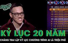 Chàng trai lập kỷ lục chưa từng có trong suốt 20 năm chương trình Ai là triệu phú