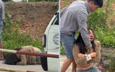 Xác minh vụ cô gái bị kéo lê trên đường ở bến phà Giải gây bức xúc dư luận