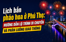 Lịch bắn pháo hoa ở Phú Thọ: Hướng dẫn lộ trình di chuyển và phân luồng giao thông