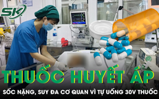 Uống hơn 30 viên thuốc hạ huyết áp, bệnh nhân nhập viện sốc nặng, suy đa cơ quan sau 12 giờ