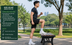 5 bài tập với ghế đá công viên giúp tăng cường sức mạnh đôi chân
