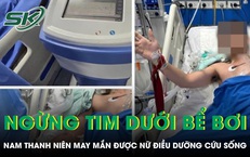 Nữ điều dưỡng đặt con đang bú để lao ra cứu nam thanh niên ngừng tim dưới bể bơi 