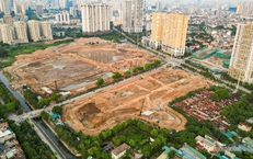 Hồ điều hòa Mễ Trì - Đồng Bông 2 gấp rút về đích trước mùa mưa