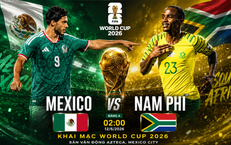 Lịch thi đấu World Cup 2026 hôm nay ngày 12/6: Mexico đấu Nam Phi