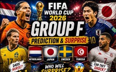 Lịch thi đấu World Cup 2026 bảng F: Hà Lan, Nhật Bản, Thụy Điển, Tunisia