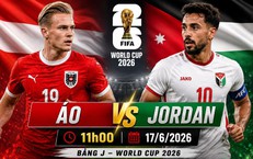 Kênh và link xem trực tiếp Áo vs Jordan - World Cup 2026 ngày 17/6