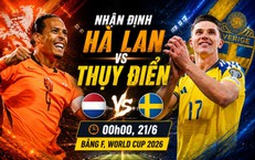 Nhận định, dự đoán tỷ số Hà Lan vs Thụy Điển: Đôi công tạo mưa bàn thắng?
