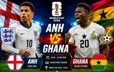 Kênh và link xem trực tiếp Anh vs Ghana - World Cup 2026 ngày 24/6