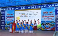Đông đảo thiếu nhi hào hứng kể chuyện sách, lan toả tình yêu quê hương