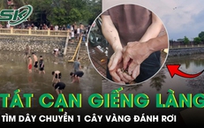 Hai vợ chồng tát cạn giếng làng để tìm dây chuyền gần 1 cây vàng đánh rơi