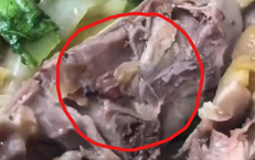 ‘Ớn lạnh’ clip nghi dòi bò lúc nhúc trong thịt gà tại tiệc mừng nhà mới