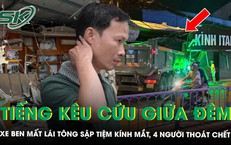 Tiếng kêu cứu giữa đêm sau cú xe ben tông sập tiệm kính mắt, người dân phá cửa cứu gia đình mắc kẹt