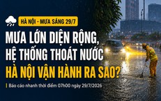 Mưa lớn diện rộng, hệ thống thoát nước Hà Nội vận hành ra sao?