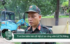 Tỉ mỉ tìm kiếm hài cốt liệt sĩ tại công viên Lê Thị Riêng