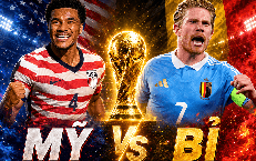 Kênh và link xem trực tiếp Mỹ vs Bỉ - vòng 1/8 World Cup 2026 ngày 7/7