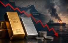 Giá vàng, bạc thế giới lao dốc do eo biển Hormuz nóng trở lại
