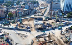 Hà Nội: Cận cảnh công trường Vành đai 1 Hoàng Cầu - Voi Phục tăng tốc thi công trước thời hạn 2/9
