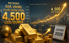 LBMA dự báo giá vàng thế giới vận động quanh mức 4.500 USD cuối 2026