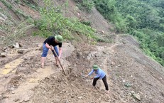Đường độc đạo sạt lở, gần 740 người ở bản vùng cao Nghệ An bị cô lập