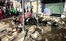 Lao xe vào công trình đang thi công ở Huế lúc rạng sáng, 2 người nhập viện