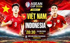 Lịch thi đấu bóng đá hôm nay ngày 3/8: Đại chiến Việt Nam vs Indonesia