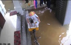 Bé gái 5 tuổi gặp ‘cú sốc mùa lụt’, khoảnh khắc khiến dân mạng bật cười