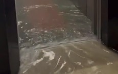 Nghệ An ngập nặng sau mưa lớn, nước tràn vào cả thang máy chung cư