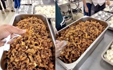 Phụ huynh phản ánh suất ăn bán trú học sinh giống 'tóp mỡ', xã Quảng Bị nói gì?