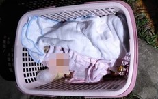 Bé gái sơ sinh bị bỏ rơi trong chiếc làn nhựa gần Nhà thờ
