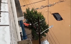 Bão Saudel 'hồi sinh' gây mưa lũ cuồn cuộn tại Trung Quốc