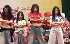 Clip học sinh cấp 3 nhảy trong lễ khai giảng gây tranh cãi